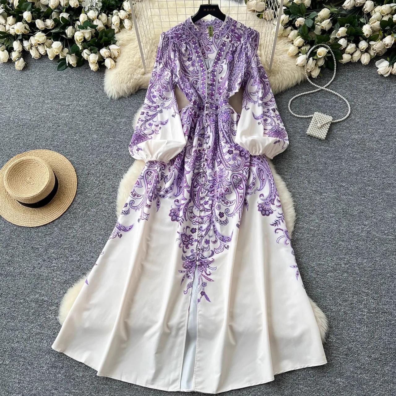 purple embroidered maxi dress Kiran Orchid Purple and Gold Embroidered Formal Modest Long Maxi Dress | Modest Muslim Dresses