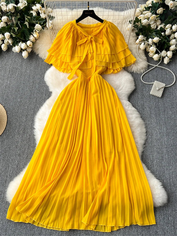 chinese dress ladies Strapless Yellow Tulle Layered Long Prom Dresses, Yellow Formal Evenin –  Shiny Party