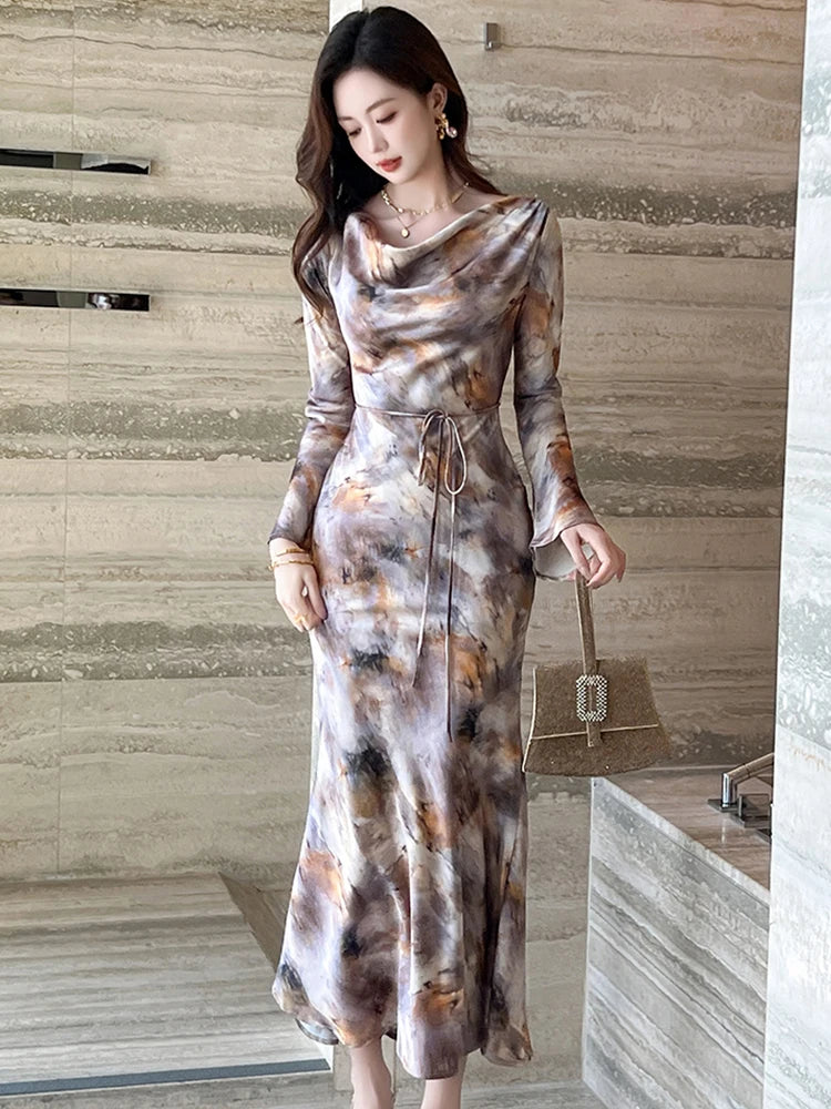long white dress bridal Long Sleeve Long White Wedding Dress CDS436W Off White Nude / 2 main image 1