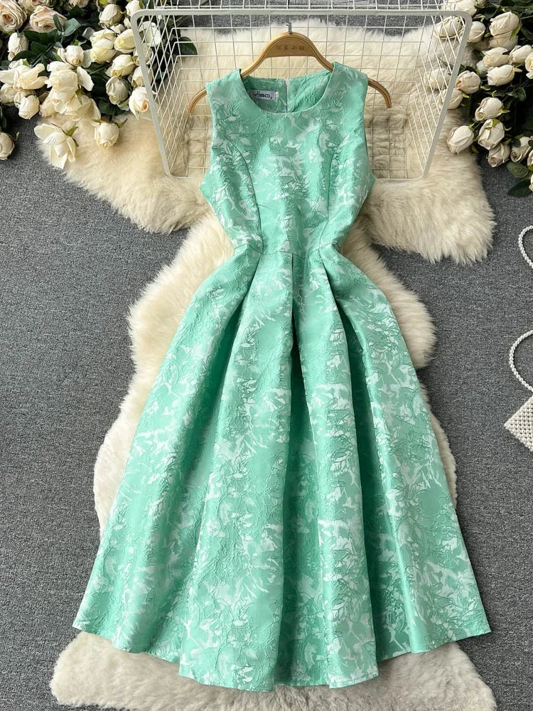 strapless open back dress Green Floral Sweetheart Neck Pleated Slip Midi Dress & Reviews - Green -  Dresses