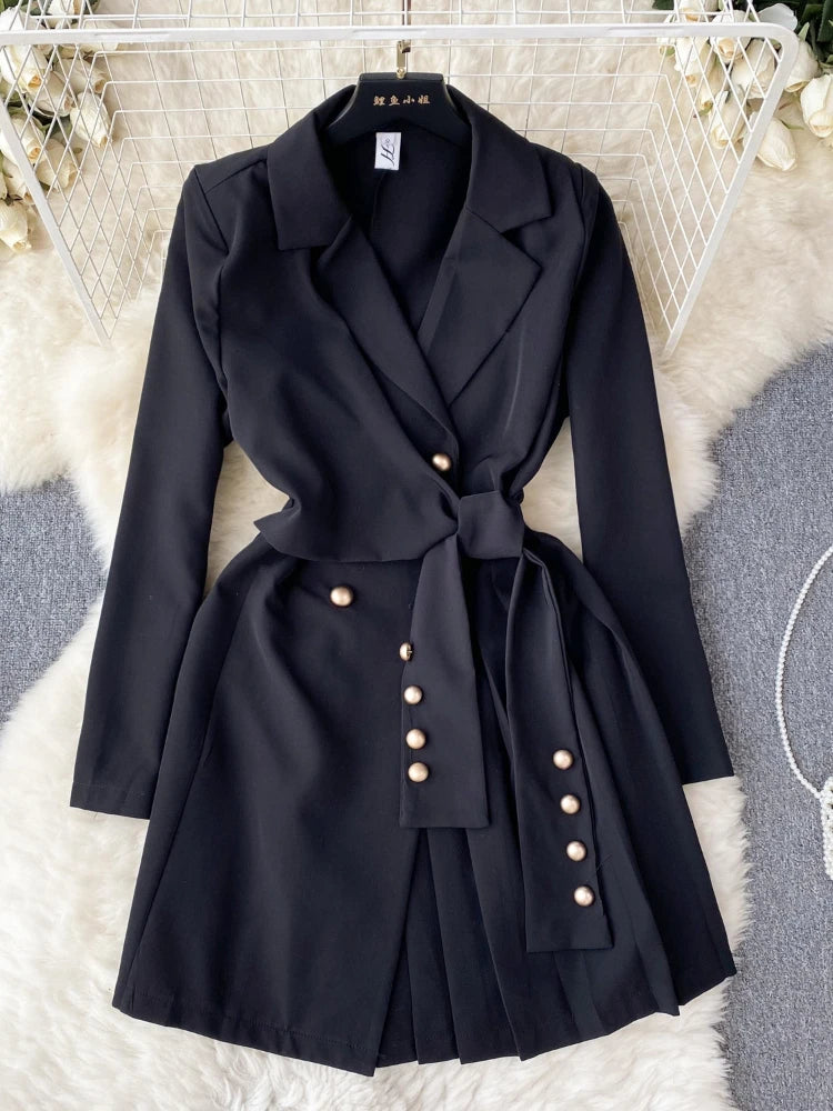 belted black blazer dress Zareen Floral Belted Blazer Mini Dress main image 0