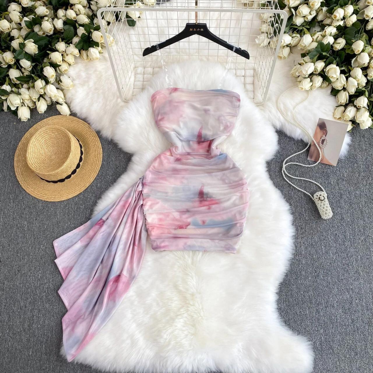 soft pastels dress Soft Pastel Midi Dress