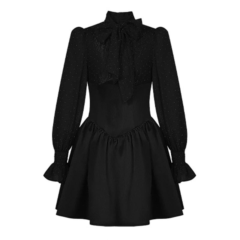 black and khaki dress Black Polka Dots Corset Dress-Premium Clothing main image 0