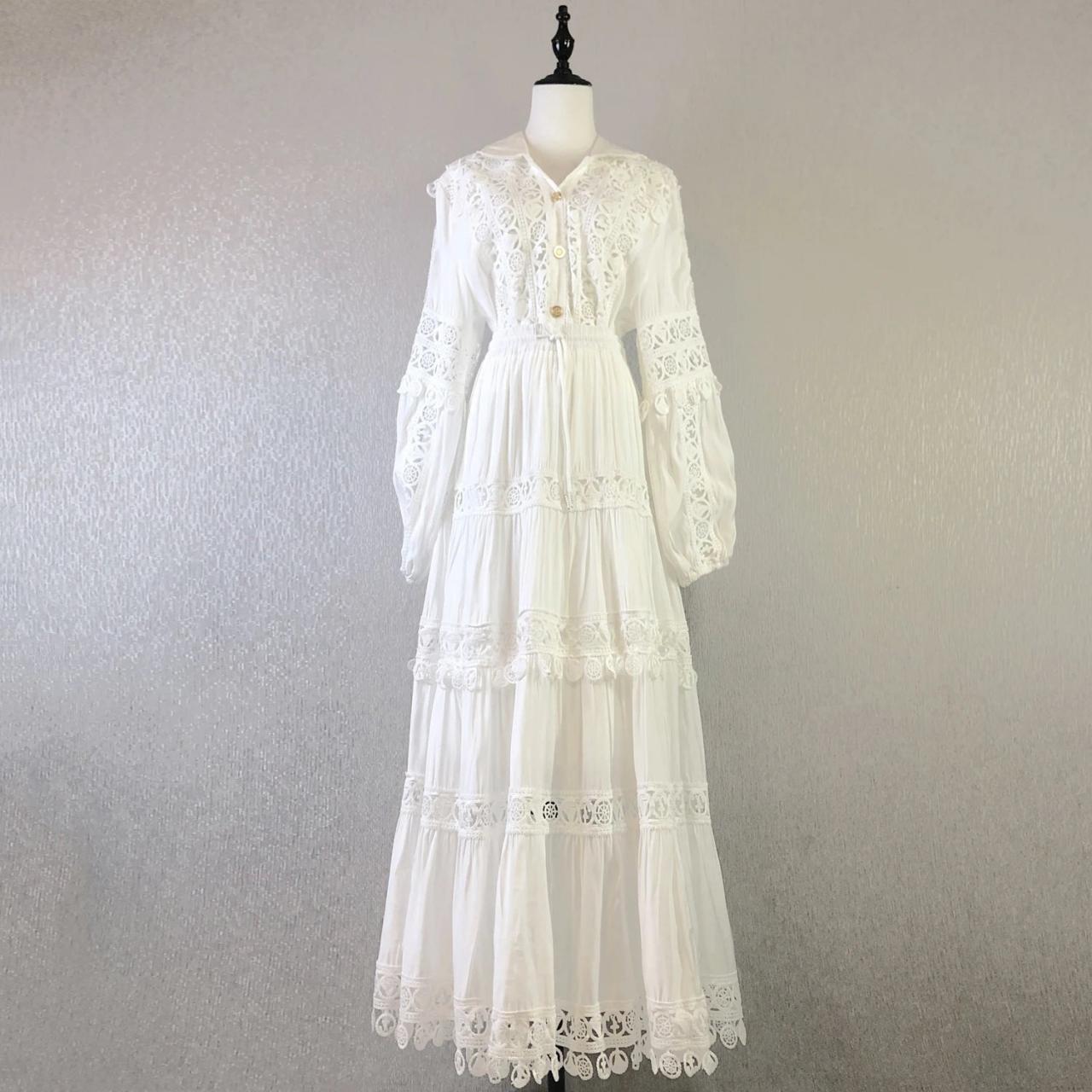 off shoulder white lace maxi dress Lace Long Off Shoulder Mermaid Wedding Dress main image 0