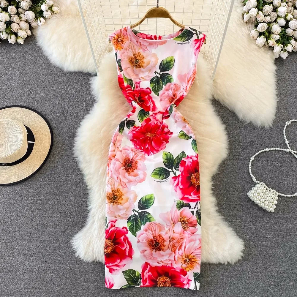 vibrant floral midi dress Lilly Bright Floral Midi Dress