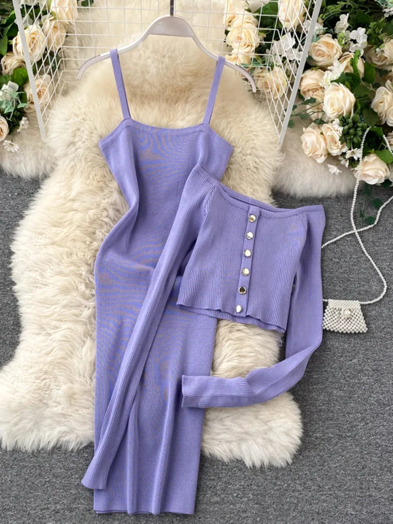 purple dress with cardigan Spring loading  #springoutfit #springday #springaesthetic  #springfashion #springflowers #purpleoutfit #coquette #girlyoutfits  #cuteoutfits #outfitinspiration #petitefashion #influencer #ugc #ugccreator  #losangeles #pinterestaesthetic #justfabpartner