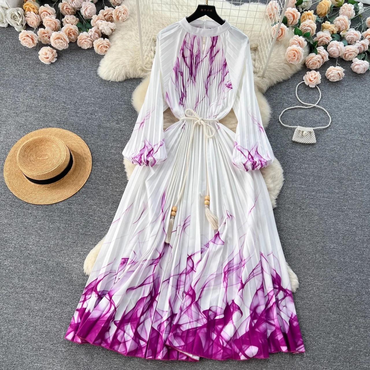 long sleeve low cut maxi dress Toffee Round Neck Long Sleeve Maxi Dress Small