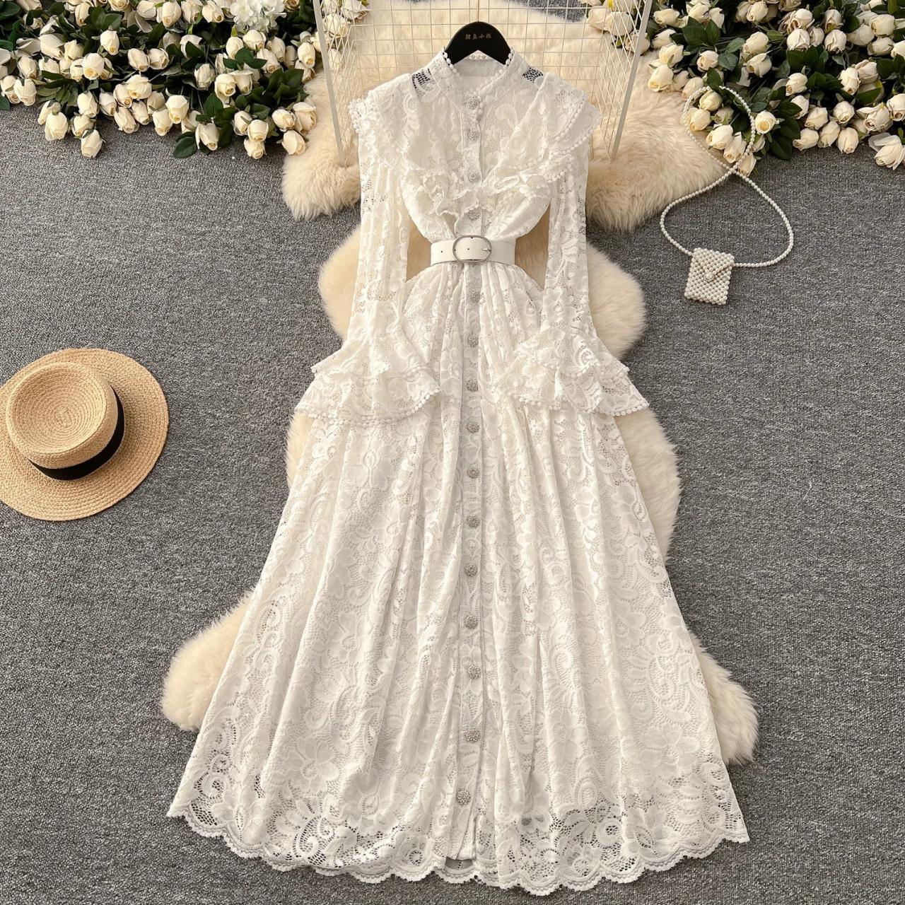 modern vintage lace dress modern lace sleeve wedding dress Vintage Lace Mini Wedding Dress
