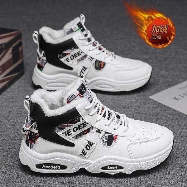 Winter Warm High-top Sneakers With Fleece Lining on Luulla